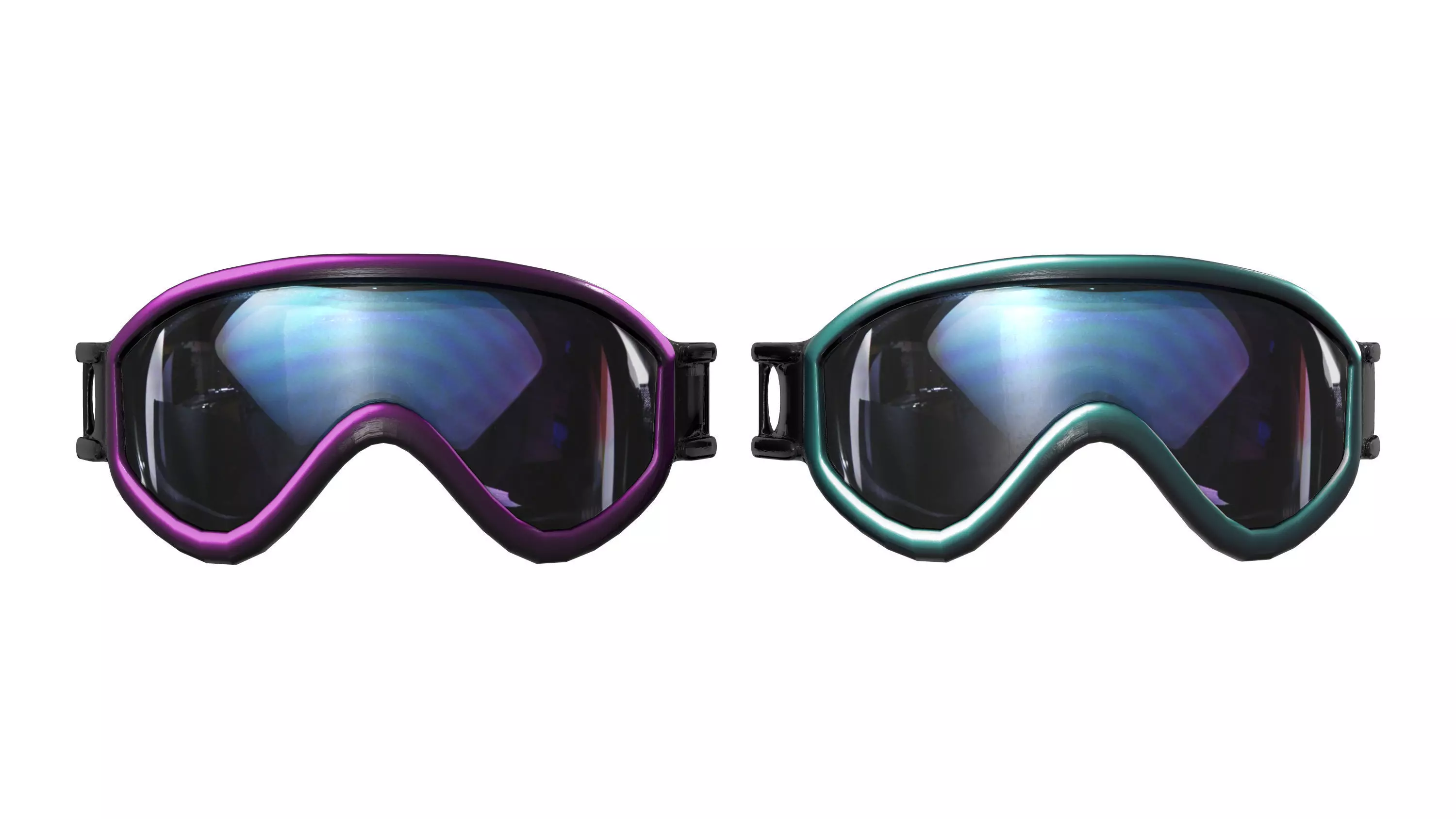 Ski Goggles Low-poly 3D model_0