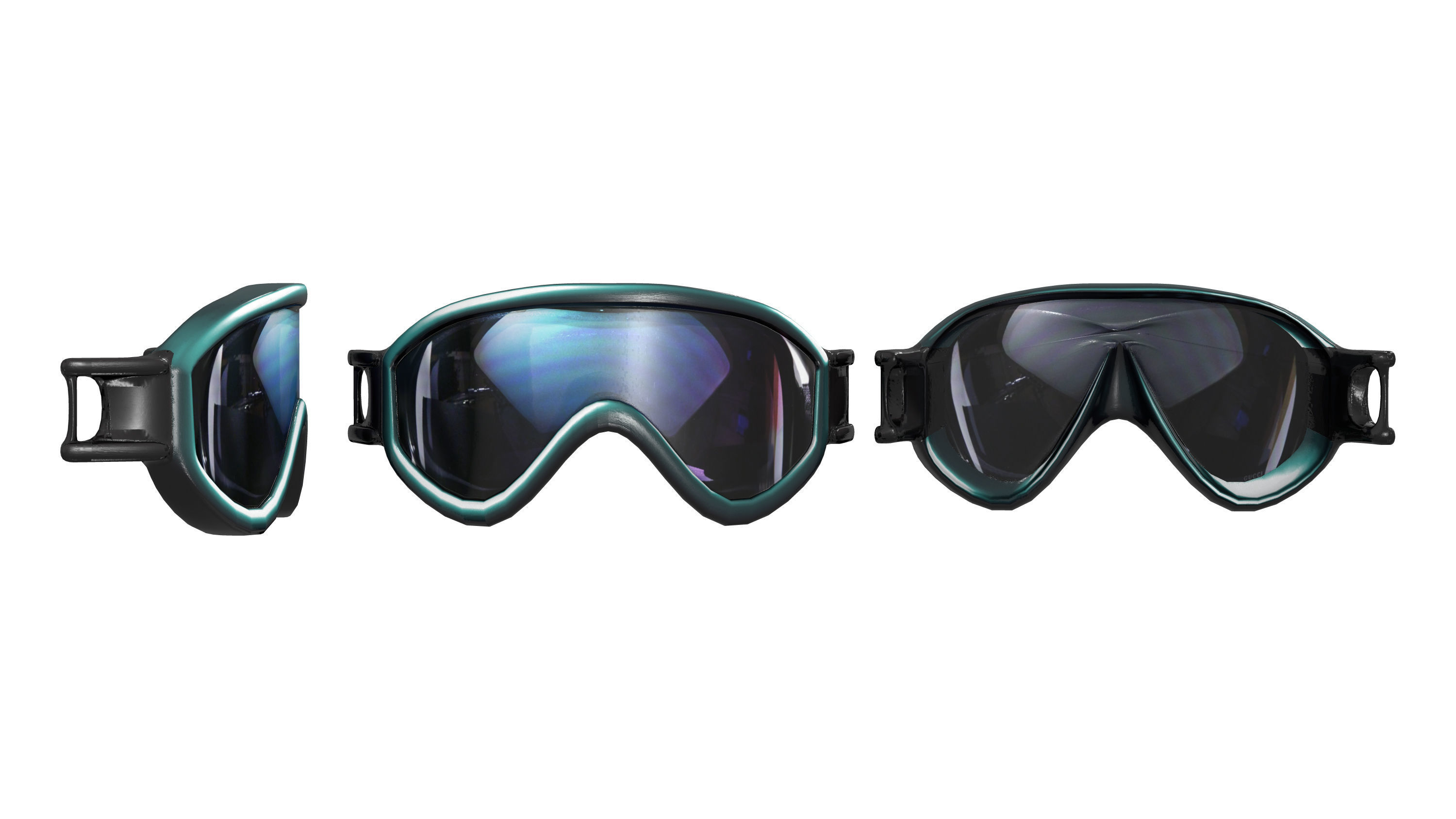 Ski Goggles Low-poly 3D model_2