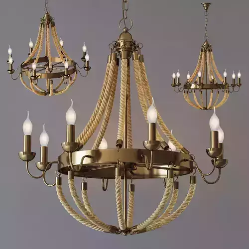Chandelier Rattan Chandelier Metall 8 Loft Rope Light