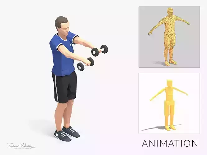 Forward Raise  Exercise Man Animation