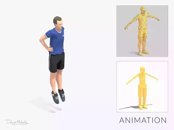 Frog Jump  Exercise Man Animation