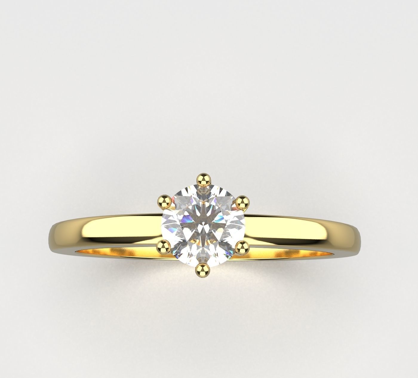 Ring with gem size 17 mm 3D print model_2