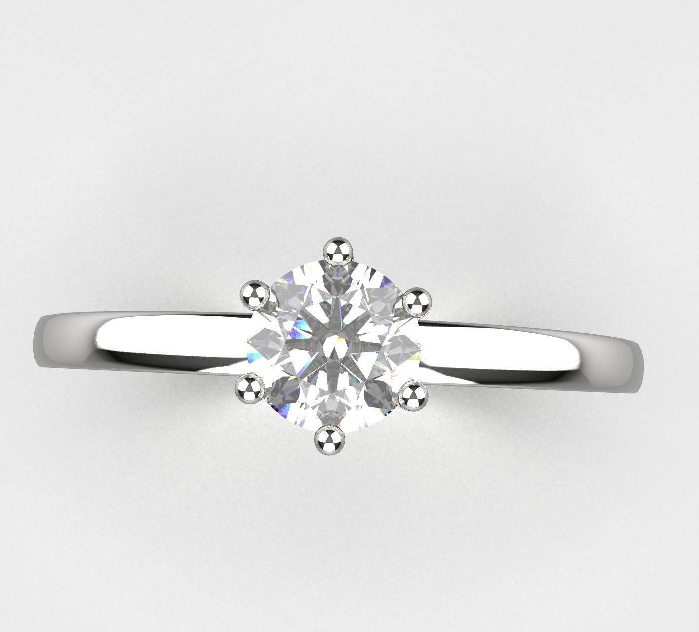 Ring with gem size 17 mm 3D print model_3