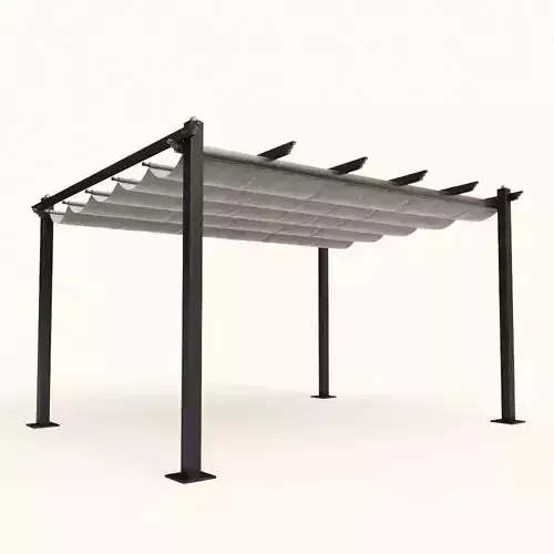 Condate 3x4m aluminium pergola met schuifdak 3D model