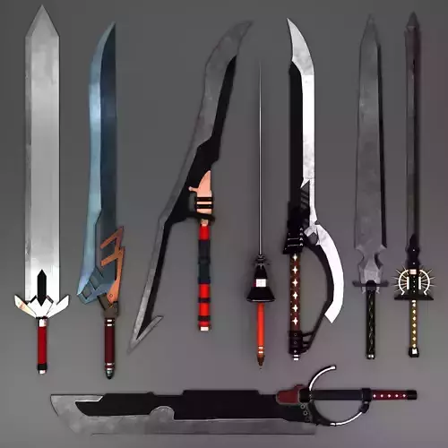 Sword Set For Games And VFX
