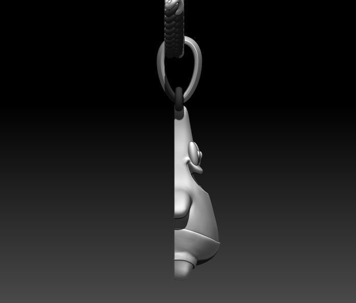 Patrick Star Pendant Sculpture jewelry gold 3D print model_4