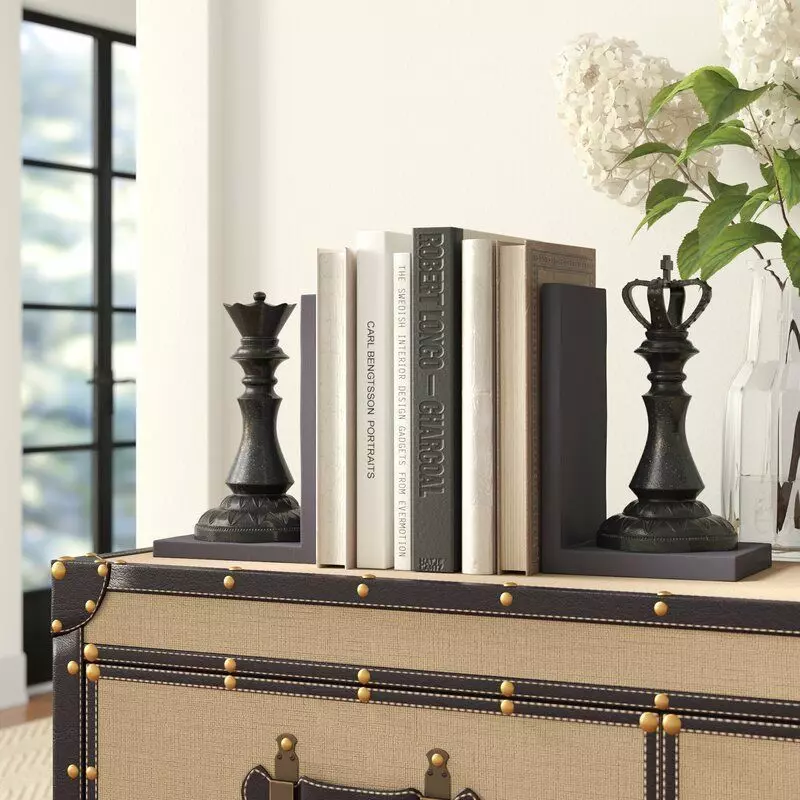 Black Checkmate Non-skid Bookends 3D model