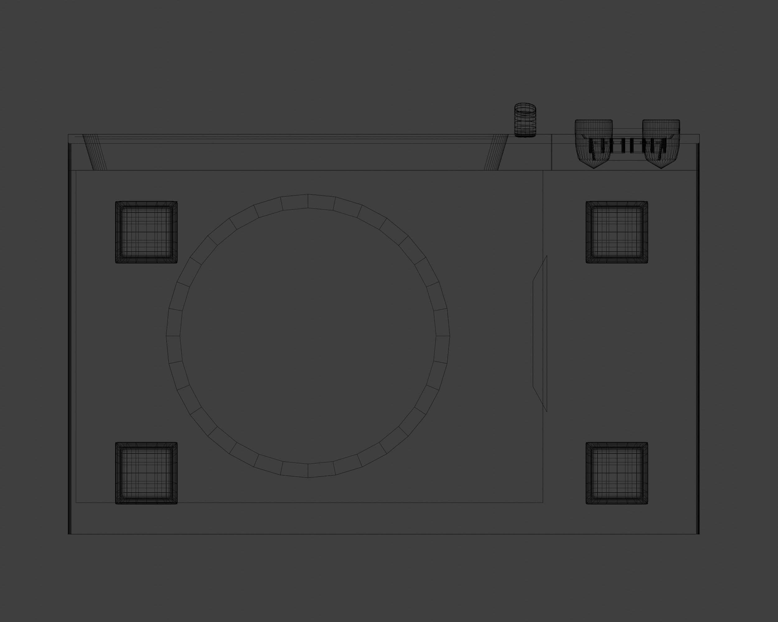 Simple microwave 3D low poly model  Low-poly 3D model_5