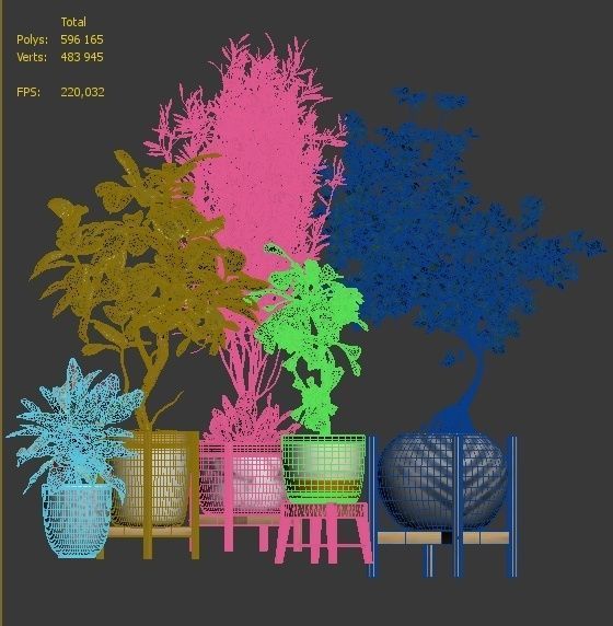 Flower Pack 176 3D model_4