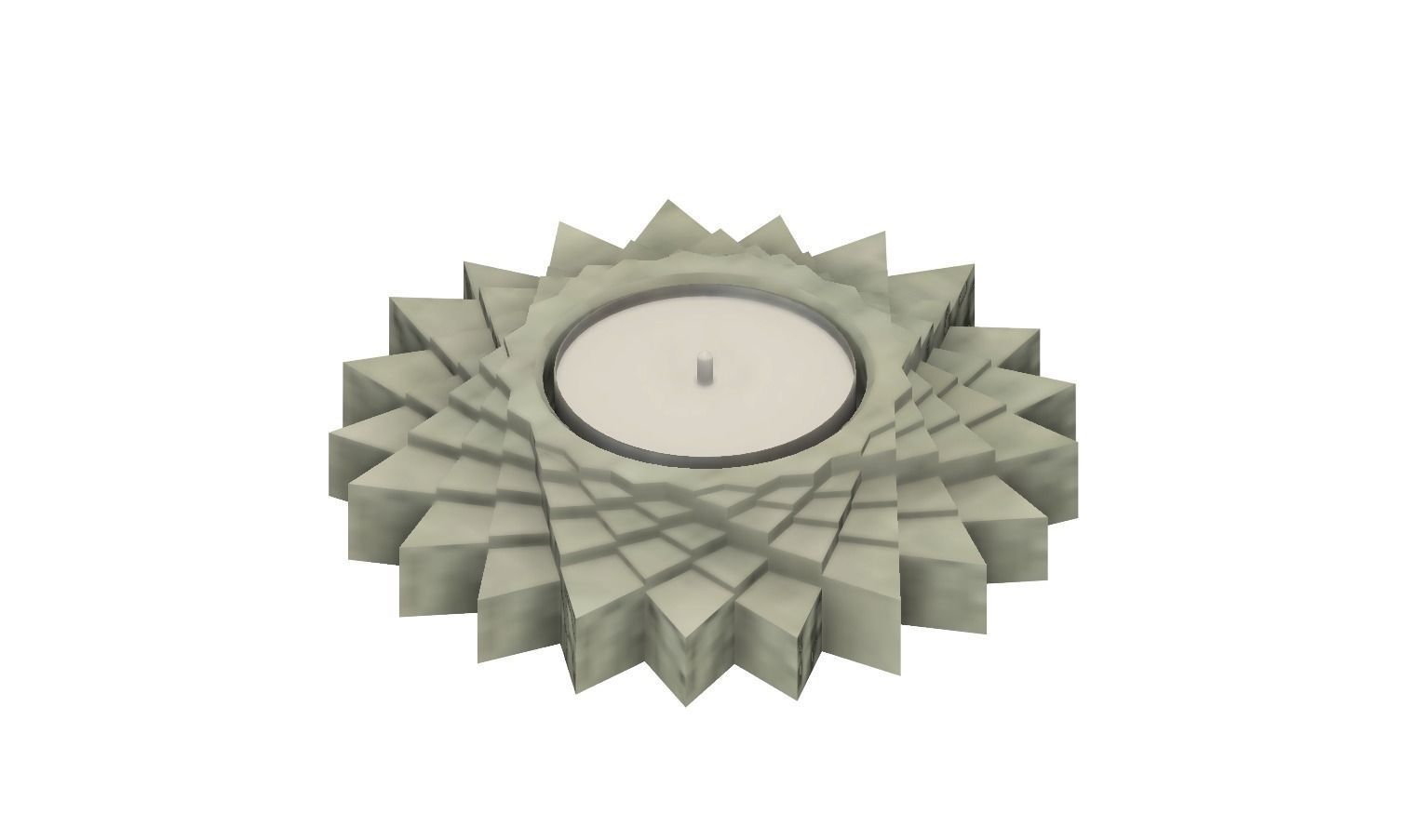 Tea Light Star 3D Printable  3D print model_1