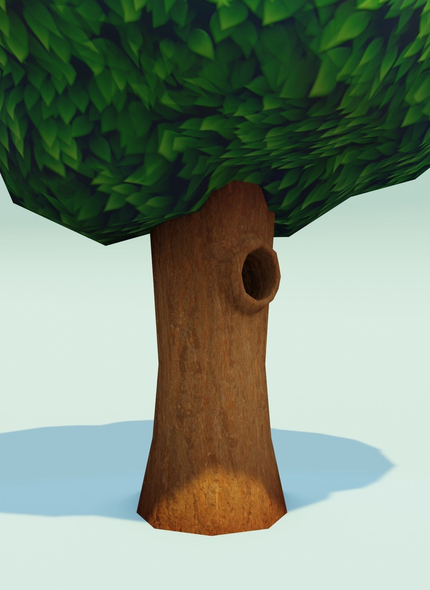 Cartoon Tree With Hollow 3D Model Low-poly 3D model_17