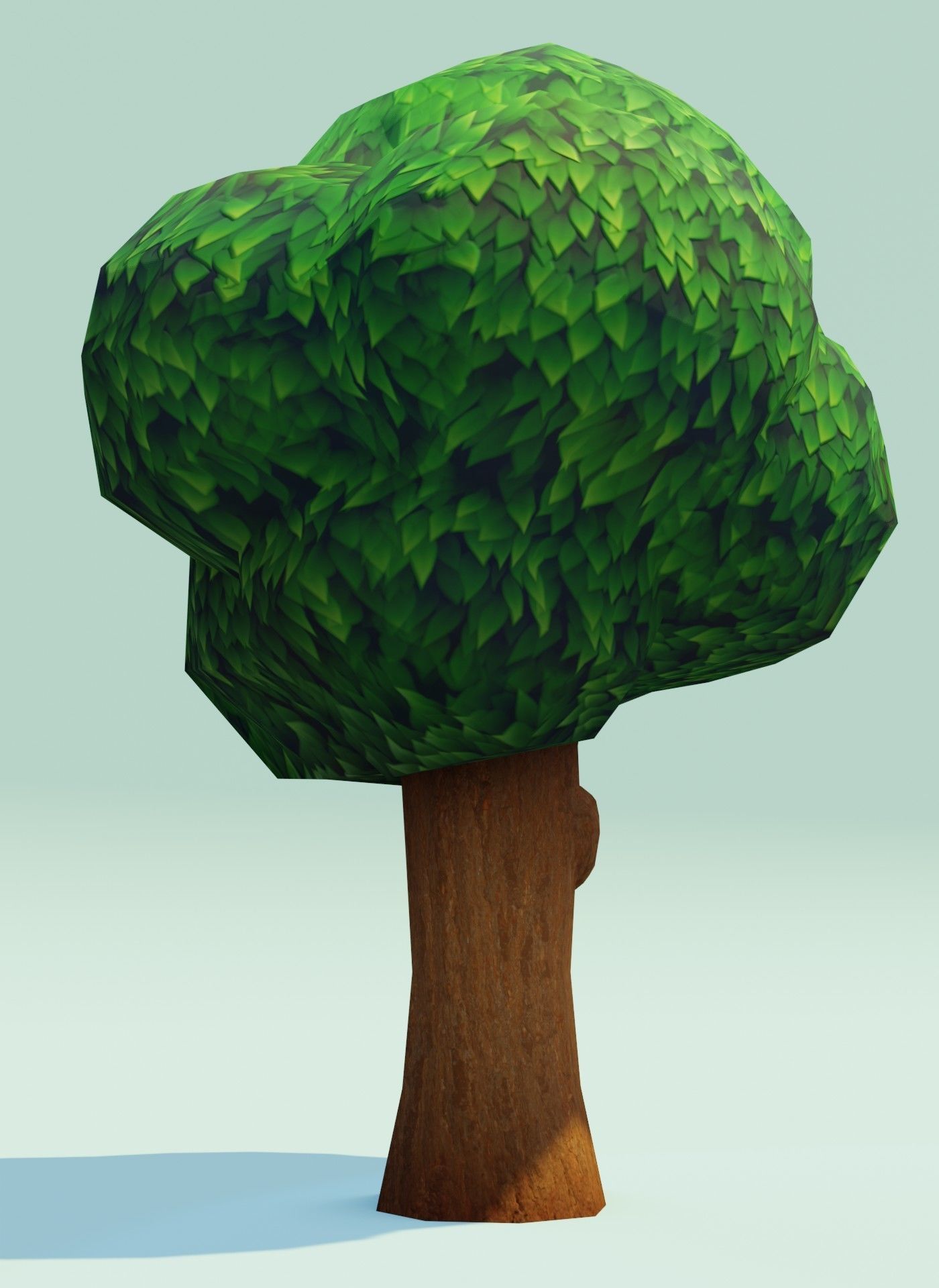Cartoon Tree With Hollow 3D Model Low-poly 3D model_15