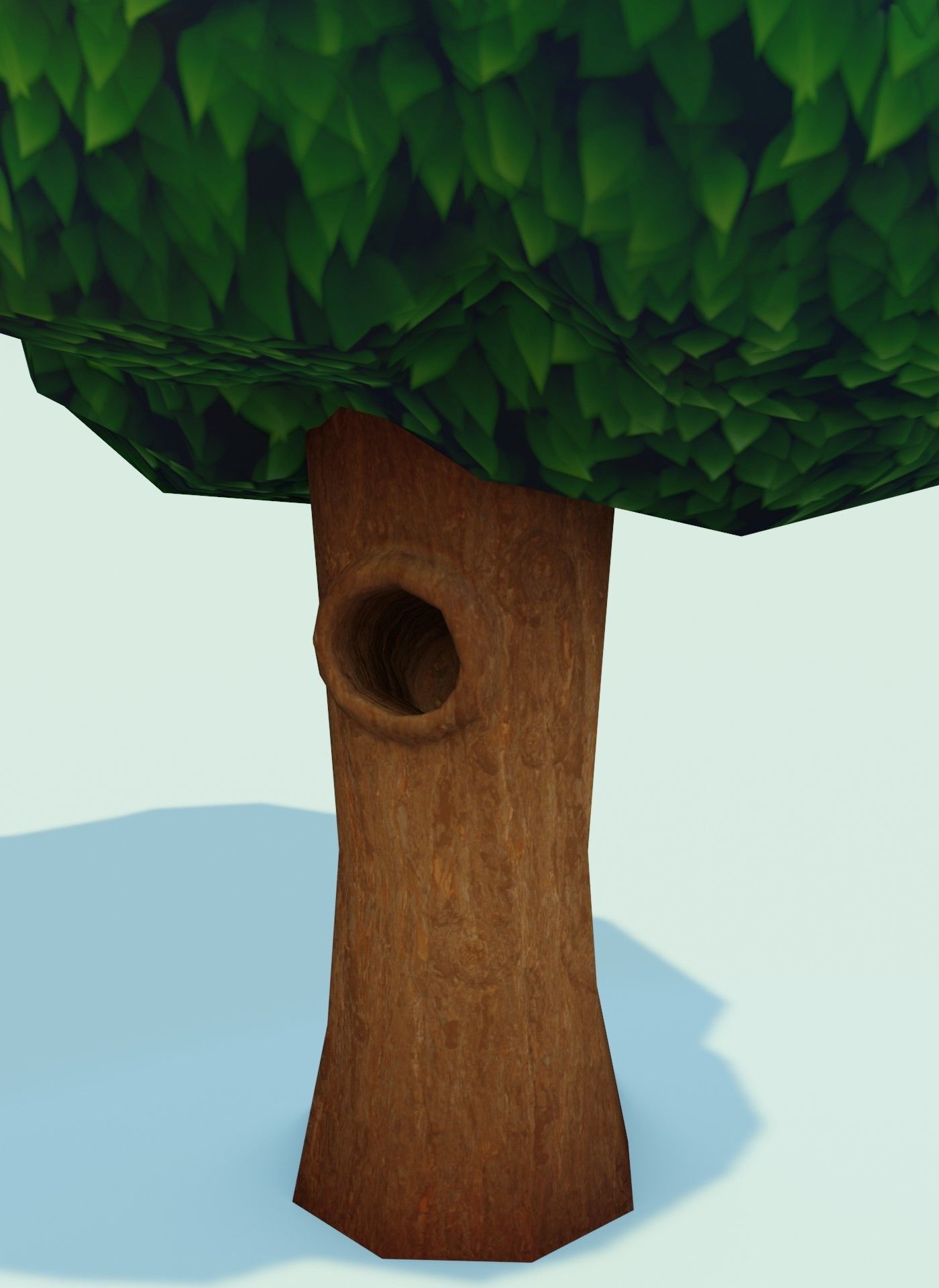Cartoon Tree With Hollow 3D Model Low-poly 3D model_5