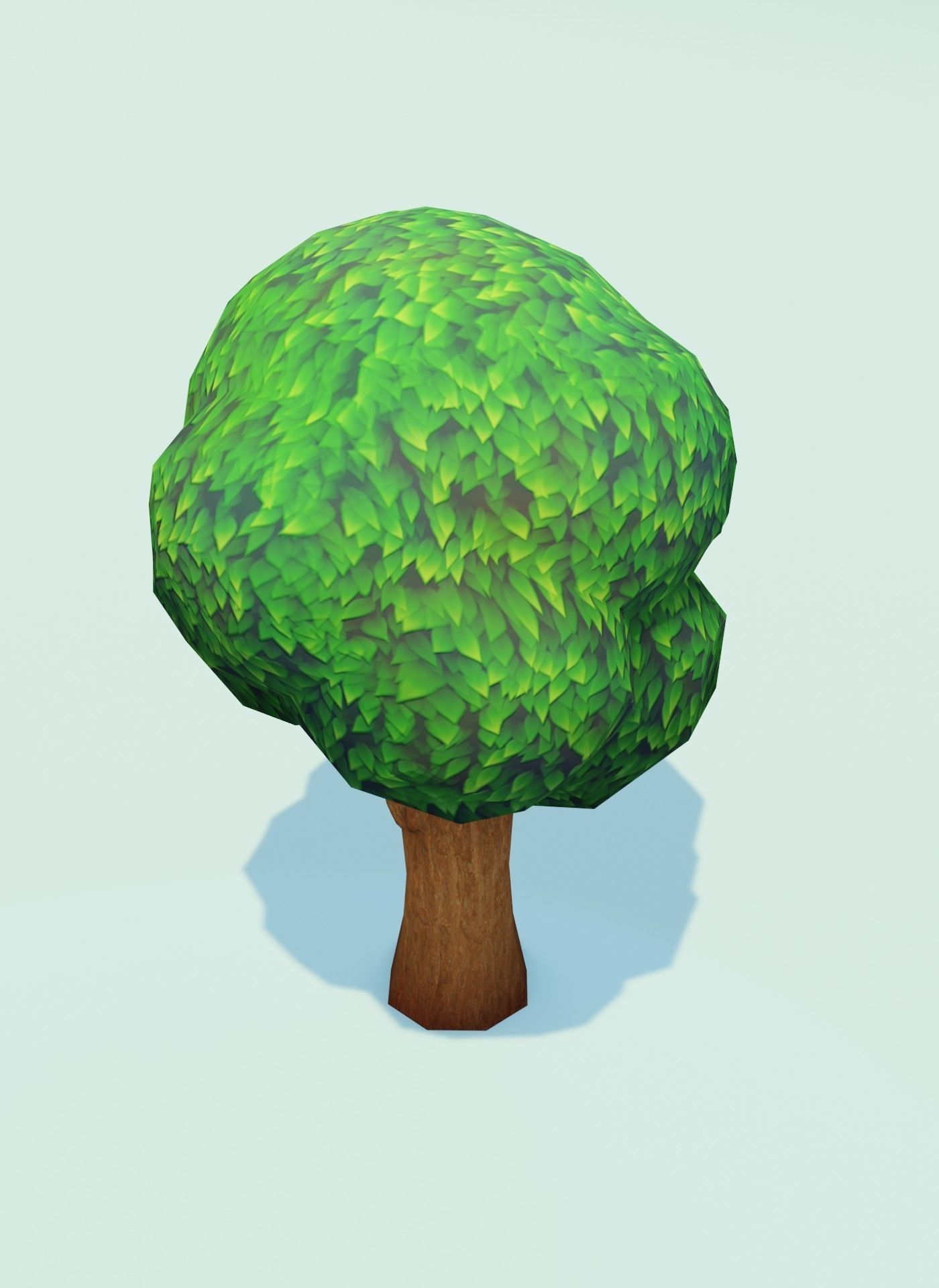 Cartoon Tree With Hollow 3D Model Low-poly 3D model_7