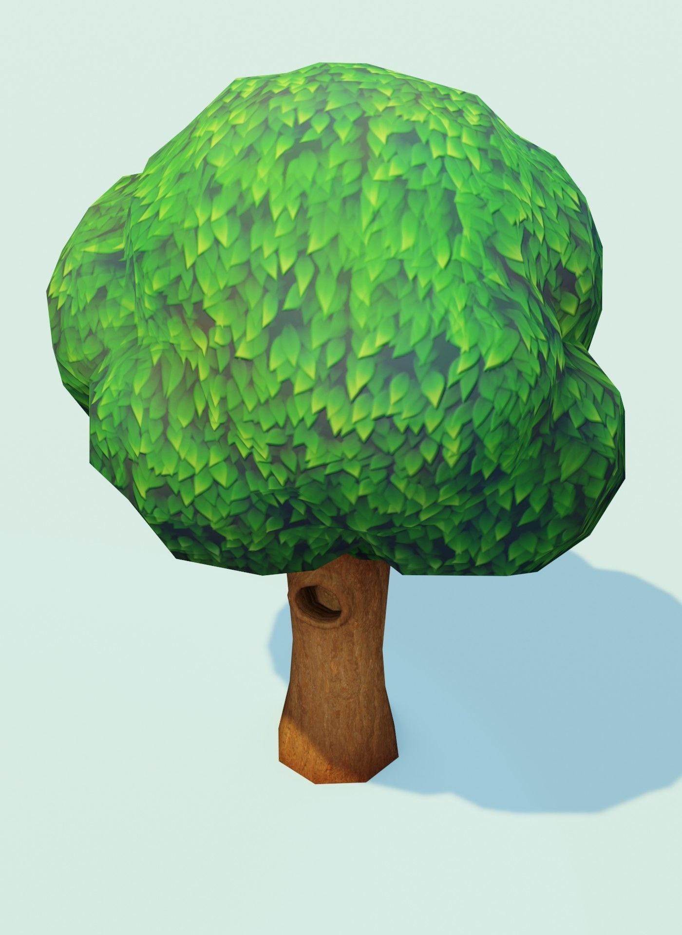 Cartoon Tree With Hollow 3D Model Low-poly 3D model_18
