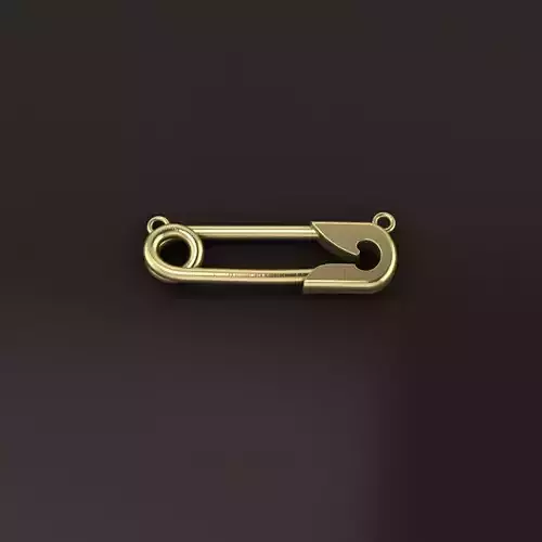 Safety Pin Pendant 30MM WIDTH LENGTH MID SIZE