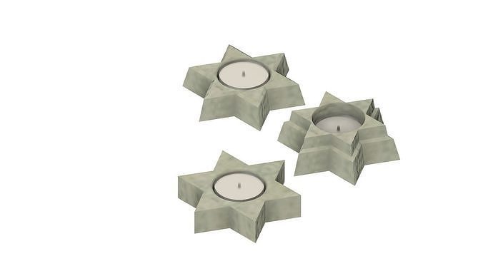 Tea Light Holder Star Version 3D print model
