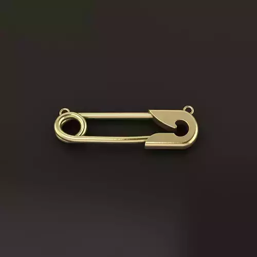 Safety Pin Pendant 45MM WIDTH LENGTH LARGE SIZE 