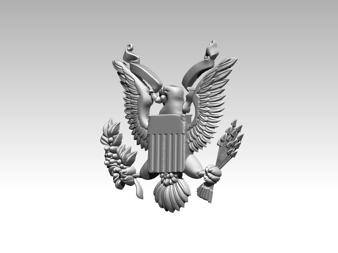 USA eagle logo 3D print model_1