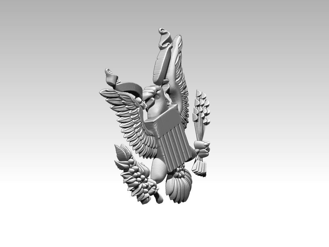 USA eagle logo 3D print model_3