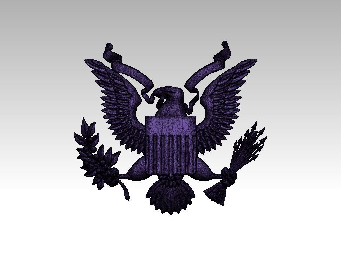 USA eagle logo 3D print model_4
