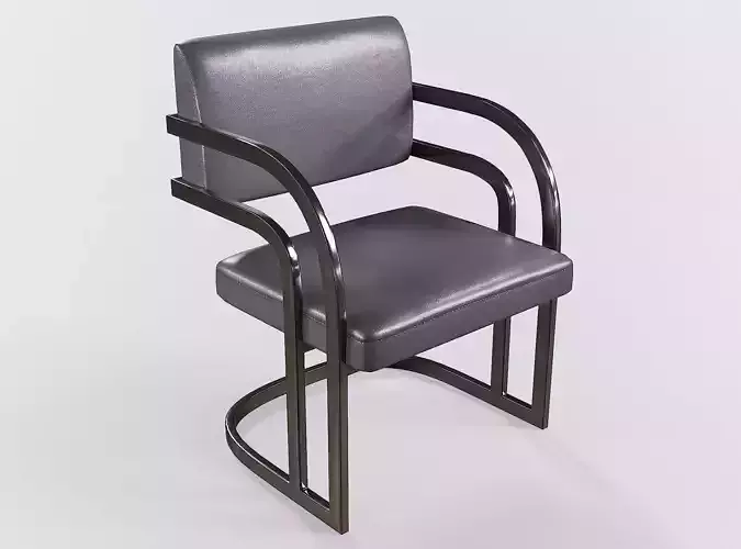 Velvet and Metal Chair