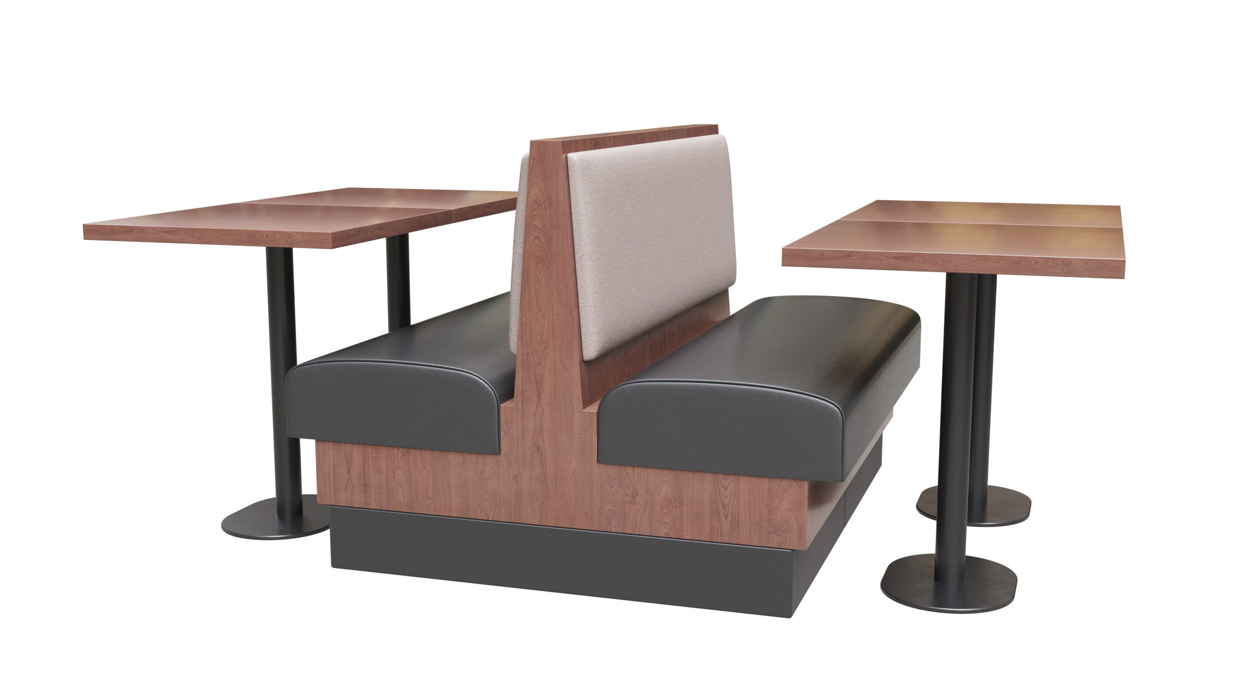 Restaurant Bench 3D model_5