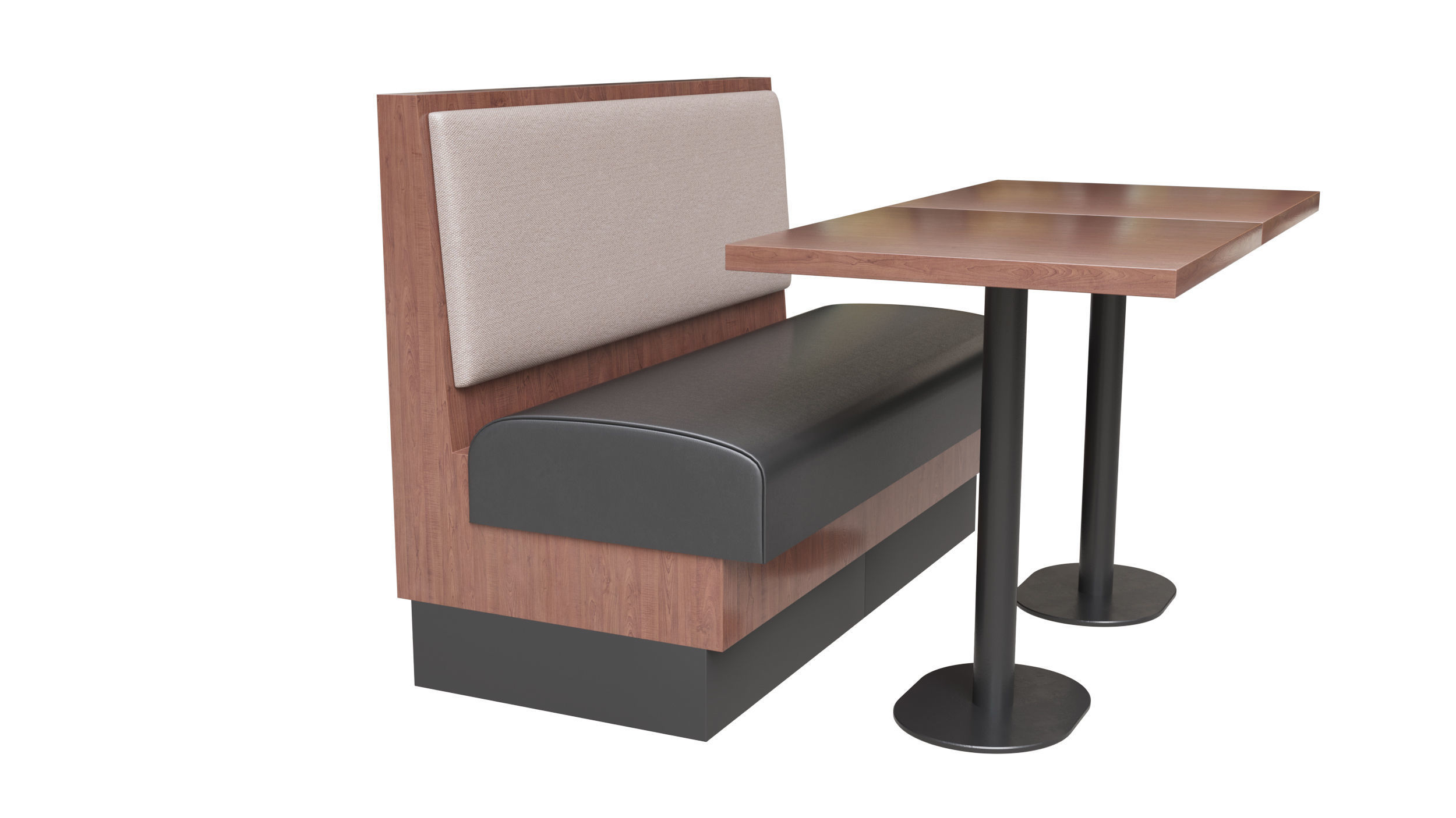Restaurant Bench 3D model_4