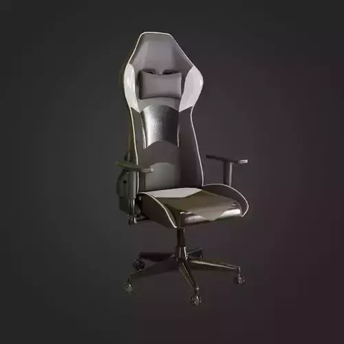Black and pink gamer chair Low-poly 3D model