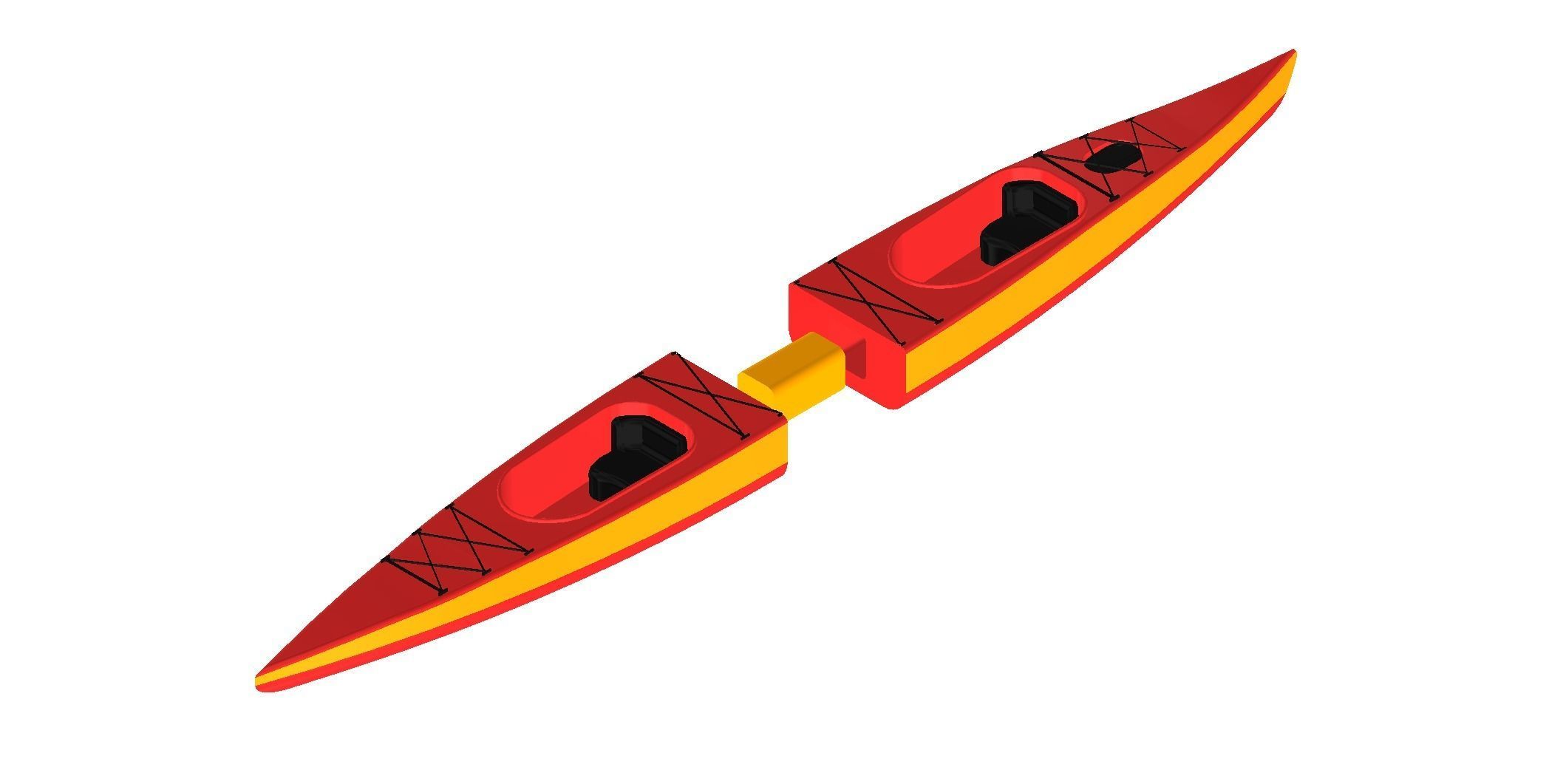 Kayak 3D print model_7