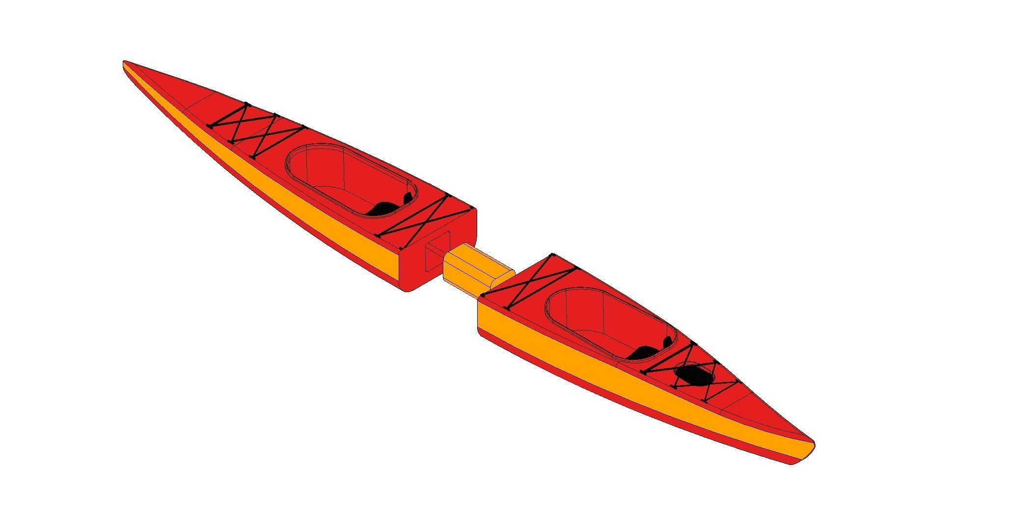 Kayak 3D print model_9