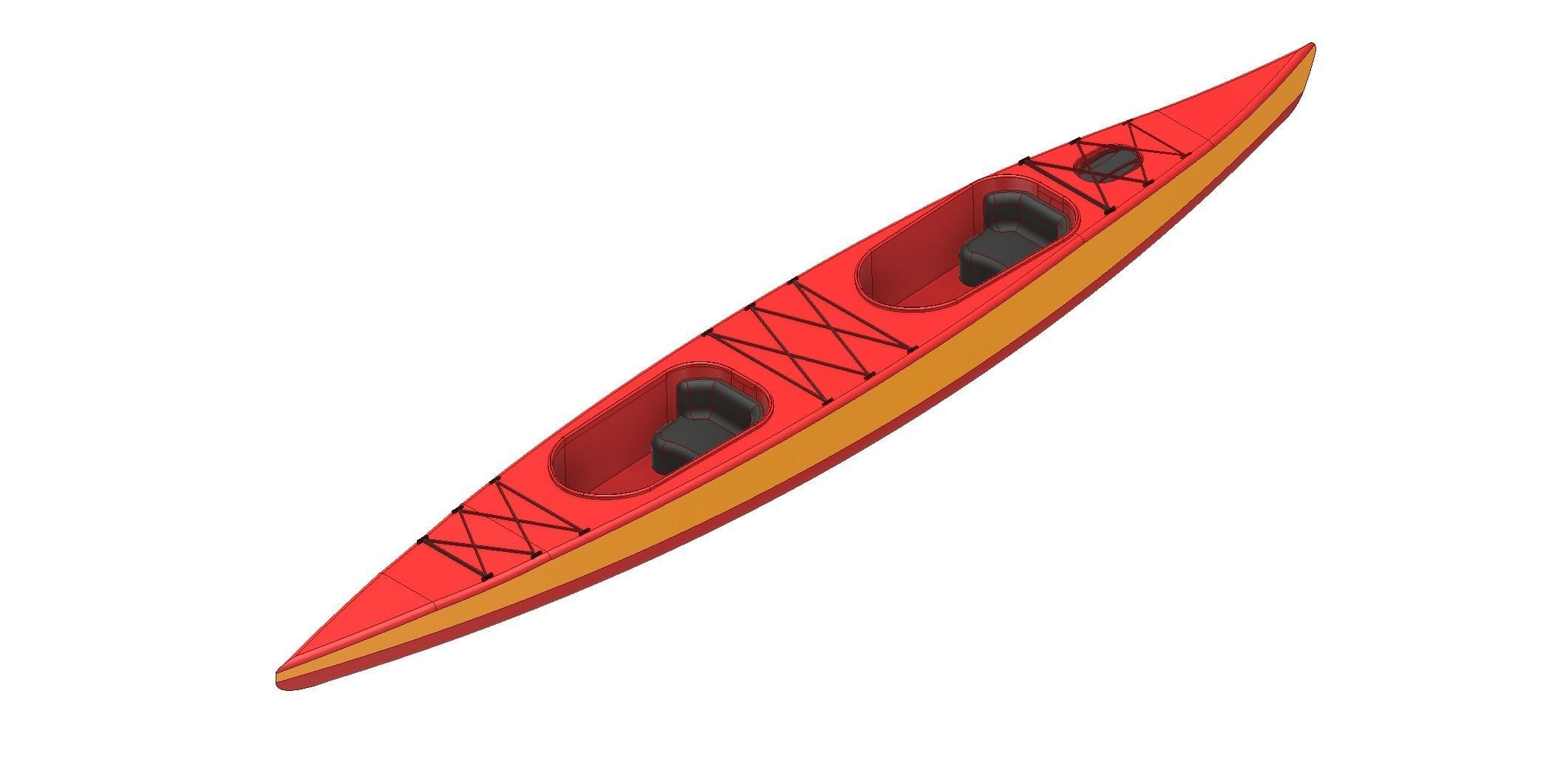 Kayak 3D print model_3