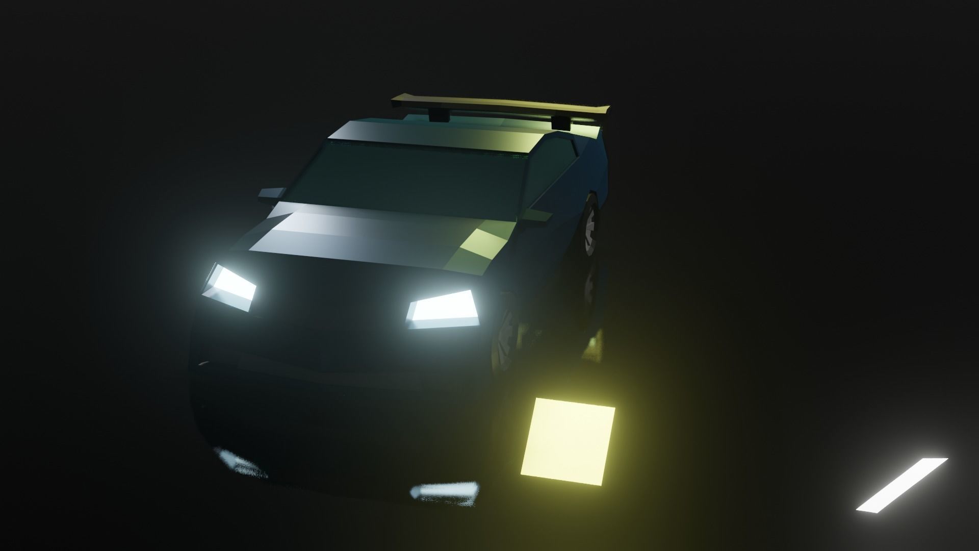 Low Poly Car Model racing game Low-poly 3D model_2