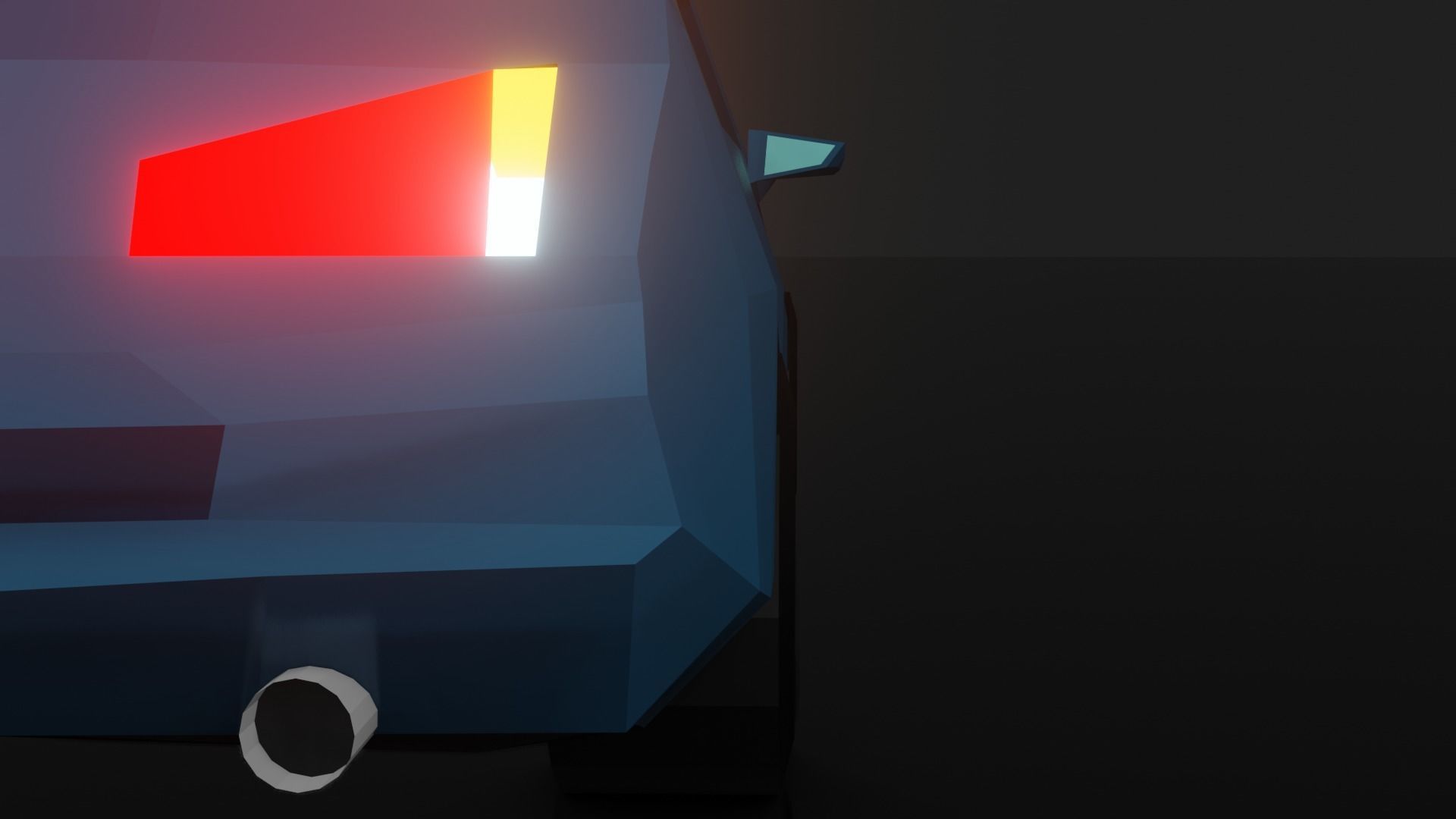 Low Poly Car Model racing game Low-poly 3D model_9