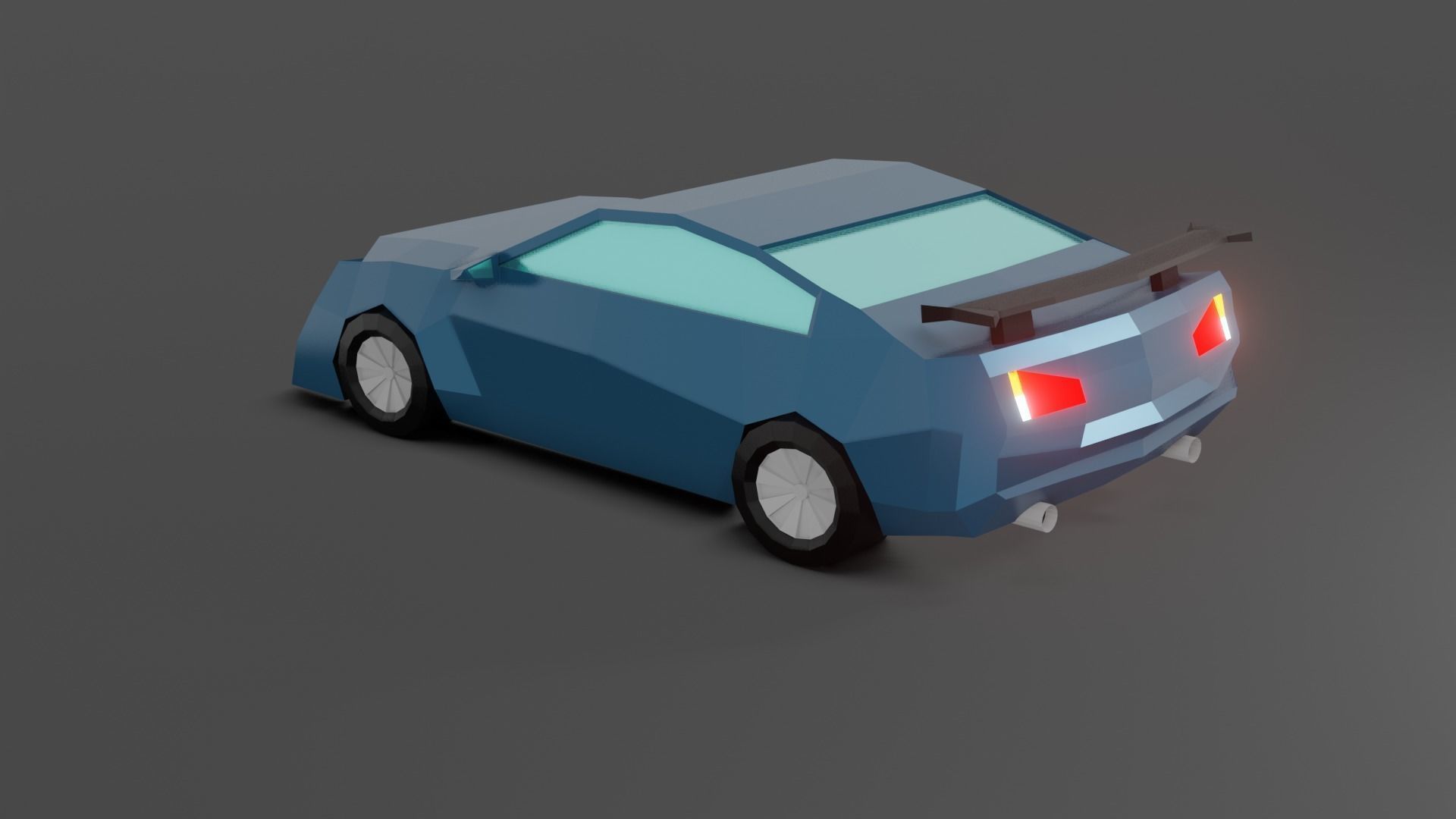 Low Poly Car Model racing game Low-poly 3D model_12