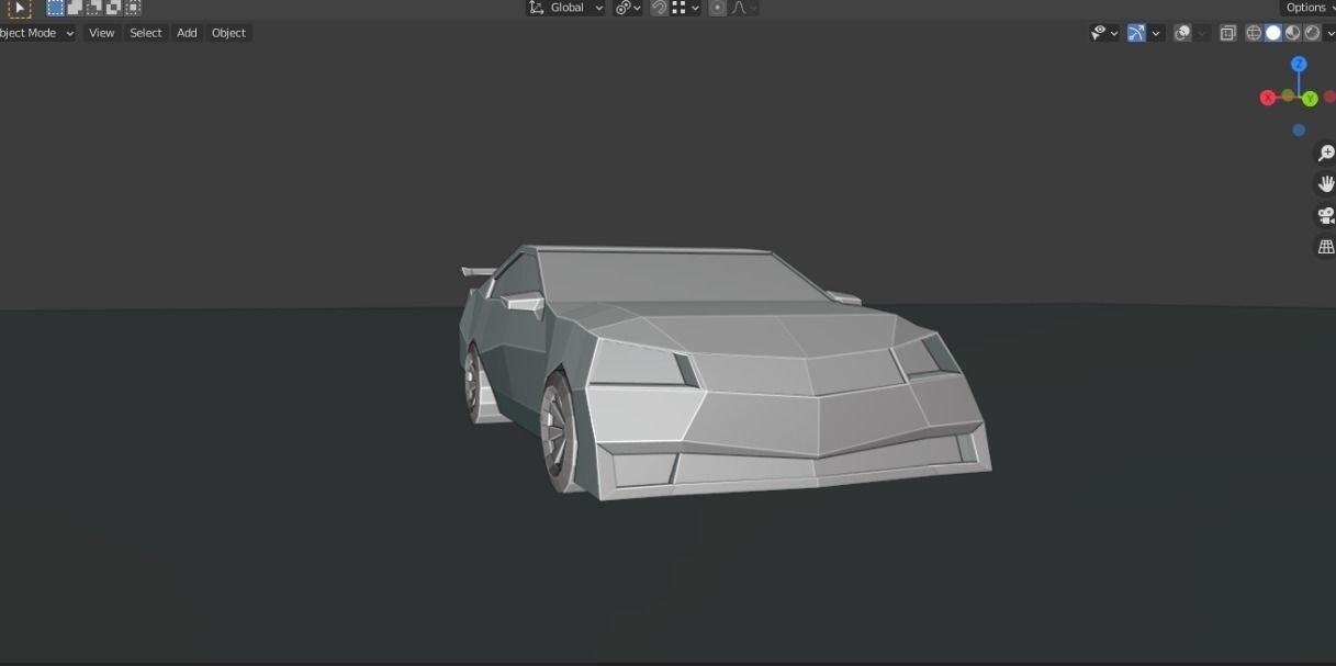 Low Poly Car Model racing game Low-poly 3D model_16