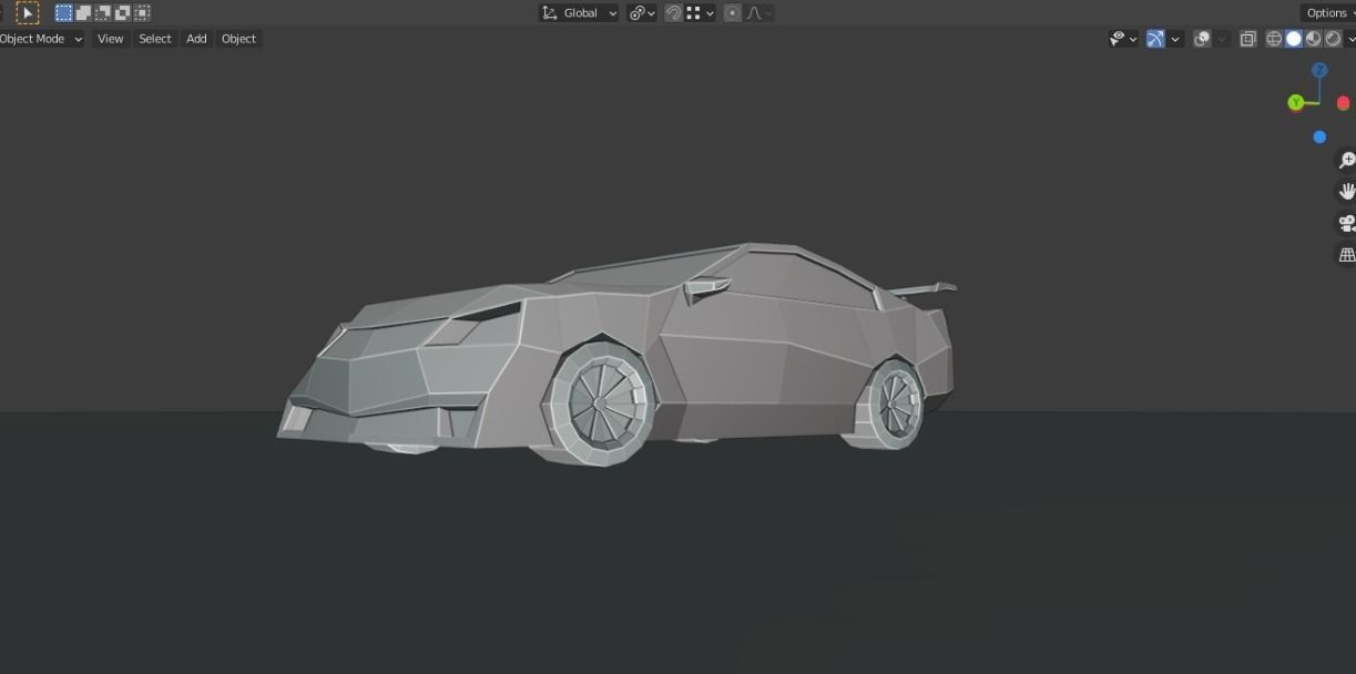 Low Poly Car Model racing game Low-poly 3D model_18