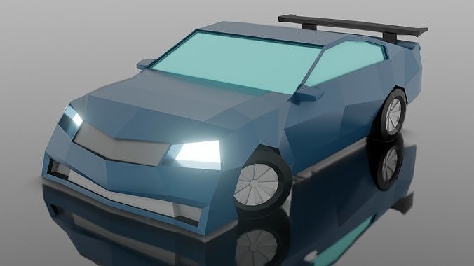 Low Poly Car Model racing game Low-poly 3D model