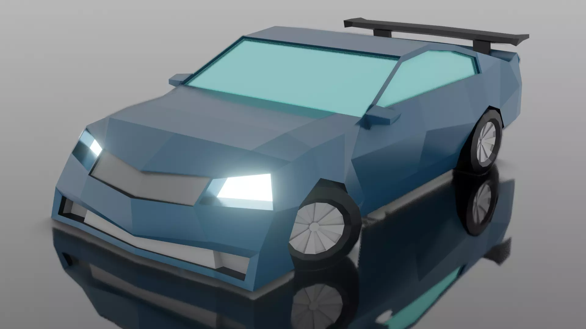 Low Poly Car Model racing game Low-poly 3D model_0