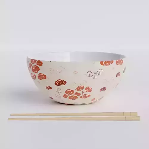 Chinese Bowl with Chopsticks