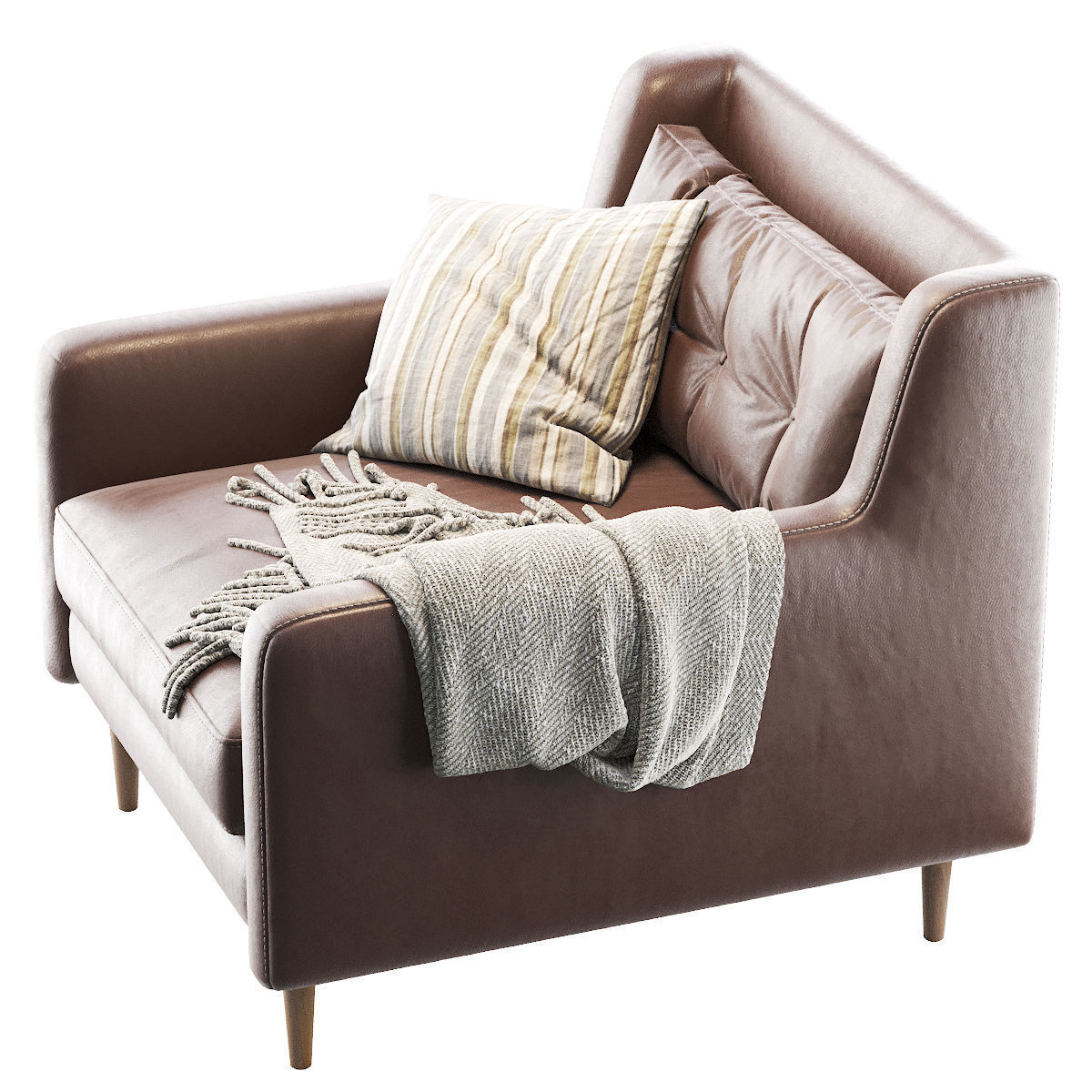 Crosby Mid-century Armchair 3D model_2