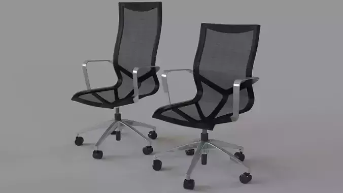 Tertu High And Low Back Office Chair 3D model