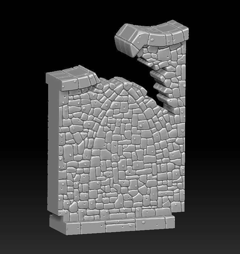 Fantasy wall 1 3d print 3D print model_12