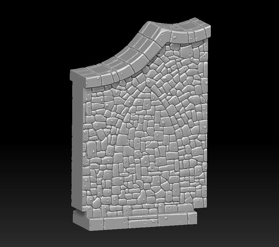 Fantasy wall 1 3d print 3D print model_8