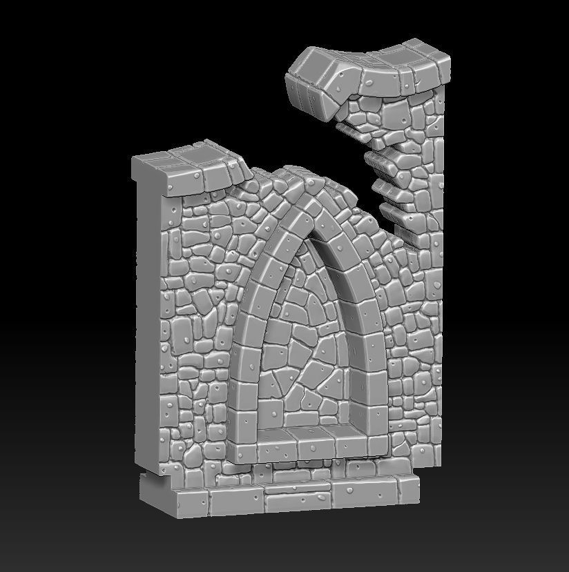 Fantasy wall 1 3d print 3D print model_11