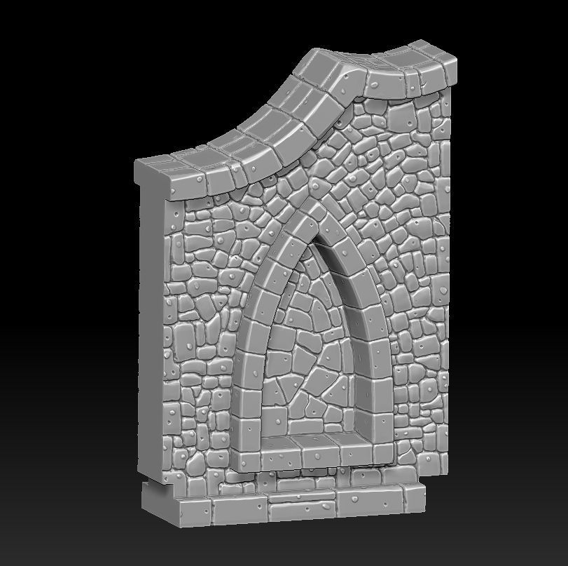 Fantasy wall 1 3d print 3D model 3D printable | CGTrader