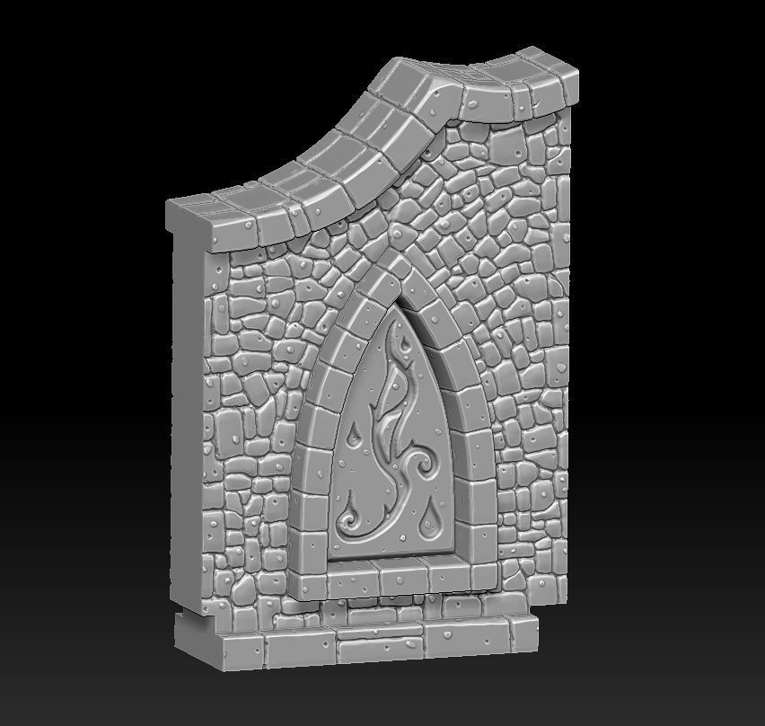 Fantasy wall 1 3d print 3D print model_5