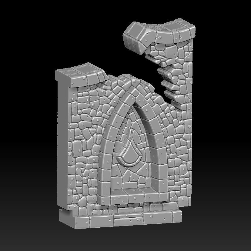 Fantasy wall 1 3d print 3D print model_10