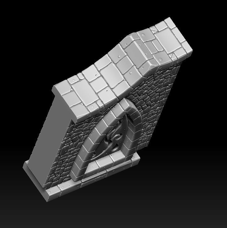 Fantasy wall 1 3d print 3D print model_13