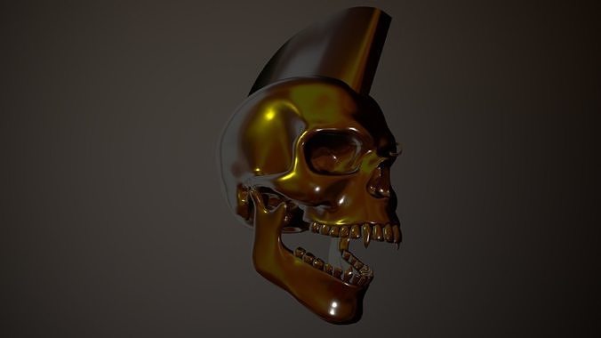 Punk skull vampire Free 3D print model